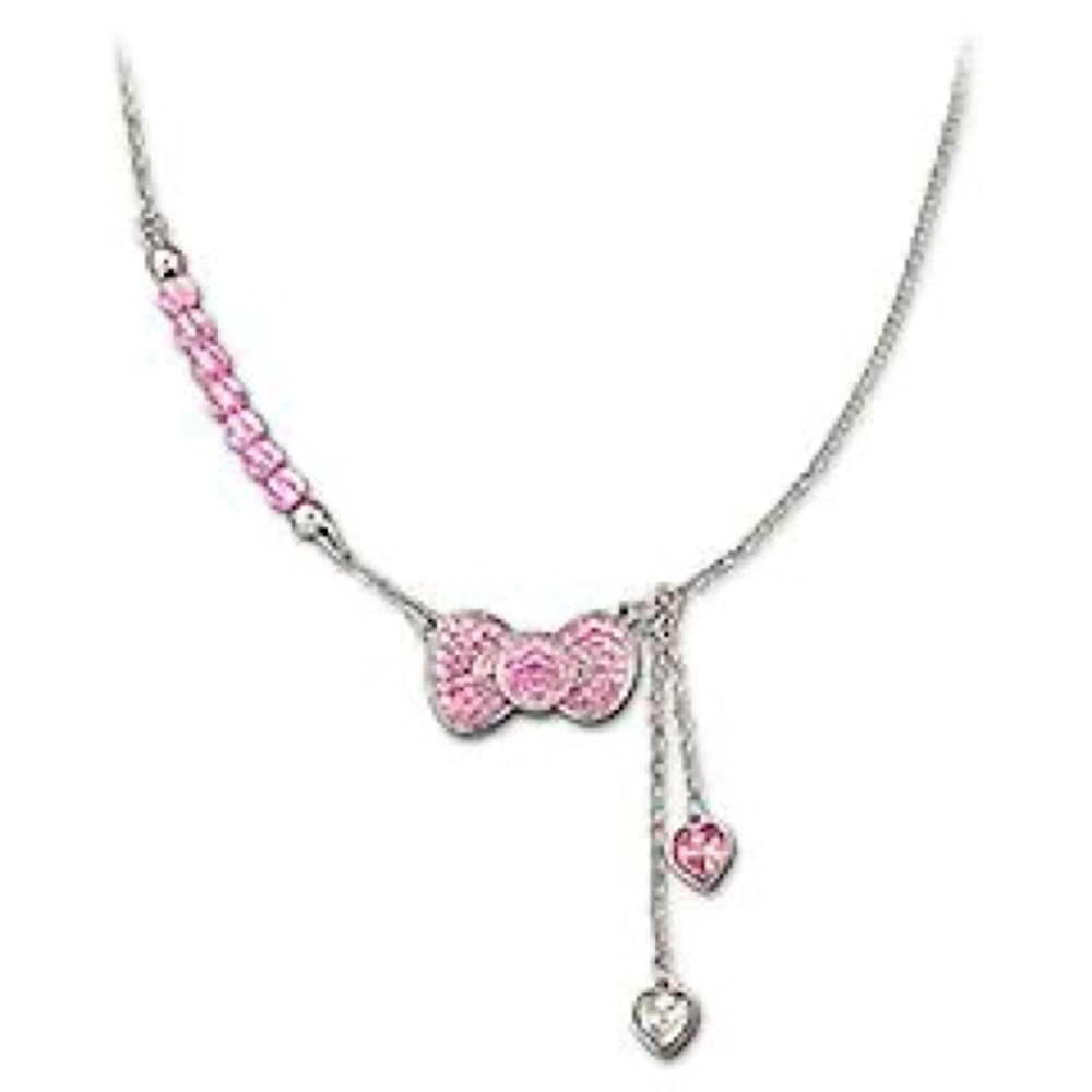 Swarovski Hello Kitty Pink Bow Necklace